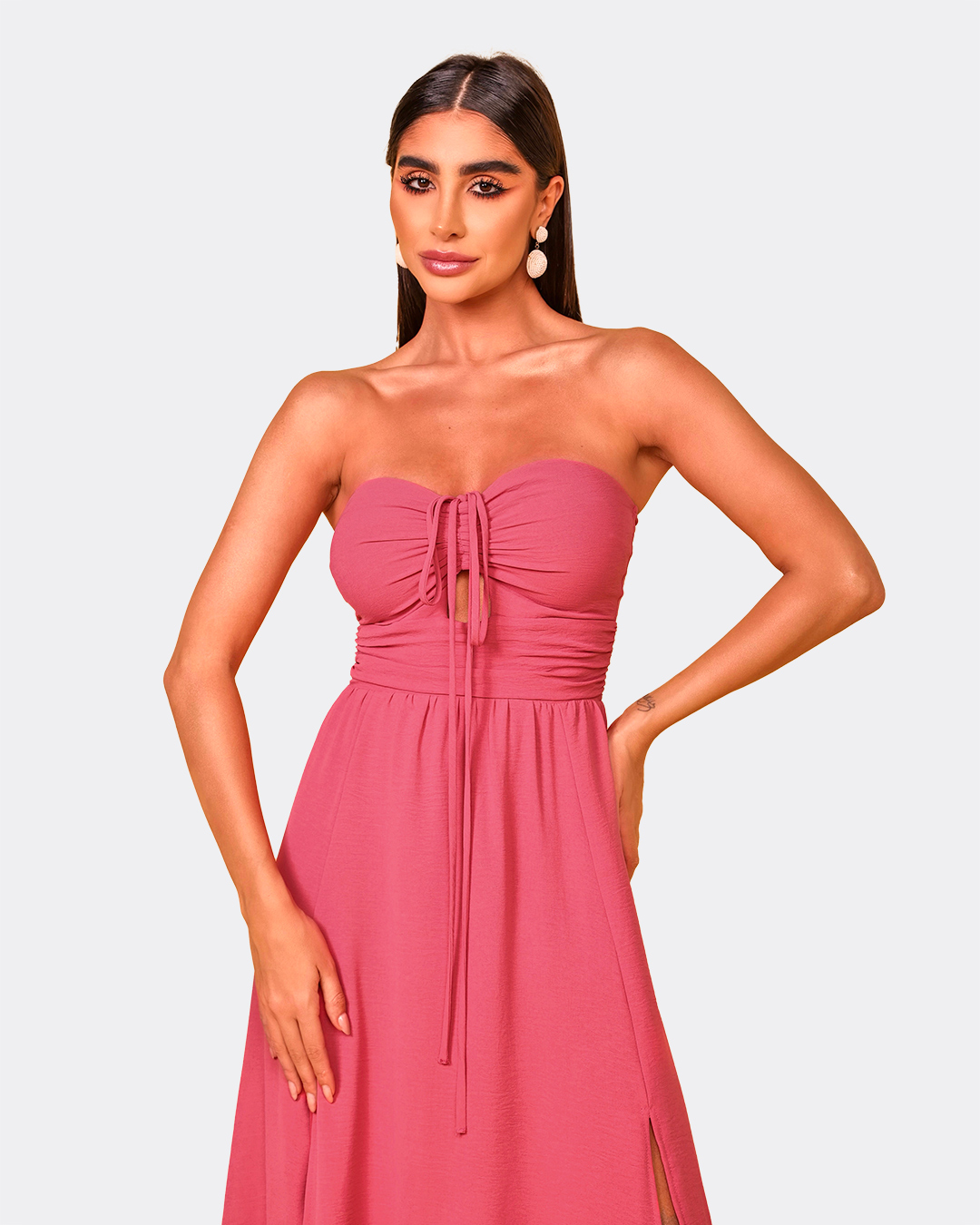 Dot Clothing - Dress Dot Clothing Long Pink Strips - 1733ROSA