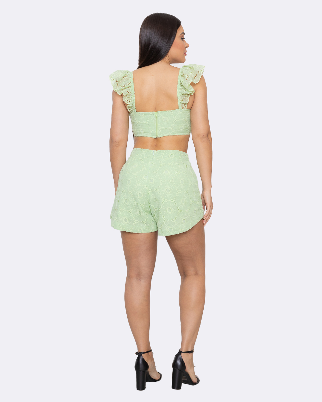 Oxigênio - Conjunto Oxigênio Laise Shorts e Cropped Verde - 2149170VERD