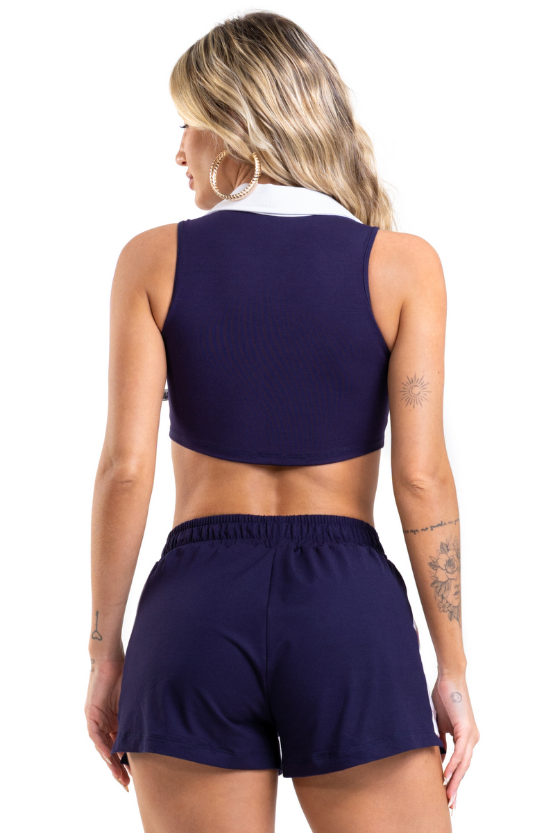 Labellamafia - Tank Shirt Cropped Labella World Blue Labellamafia - 27097