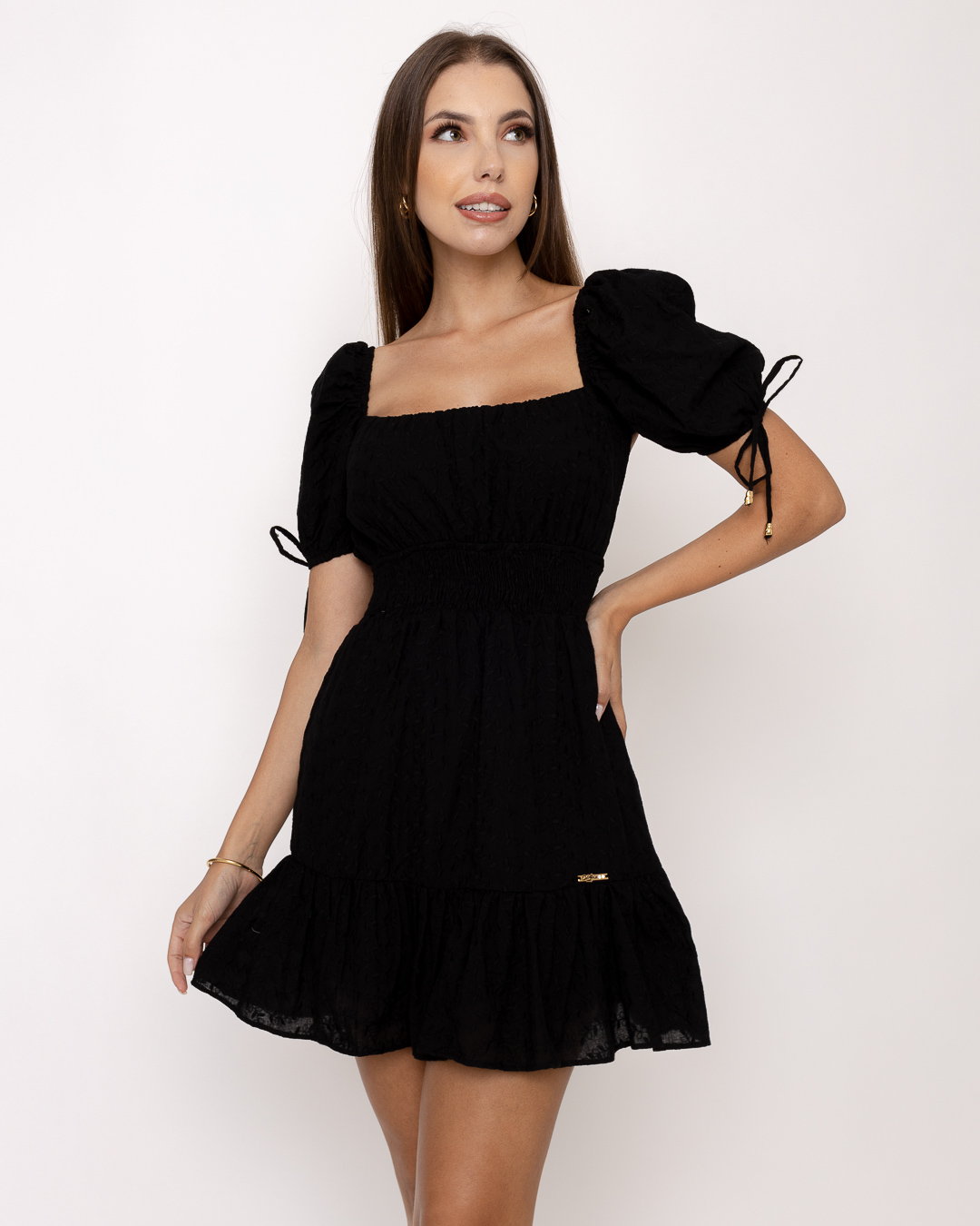 Oxigênio - Vestido Oxigênio Rodado Laise Preto - 21137170PRET