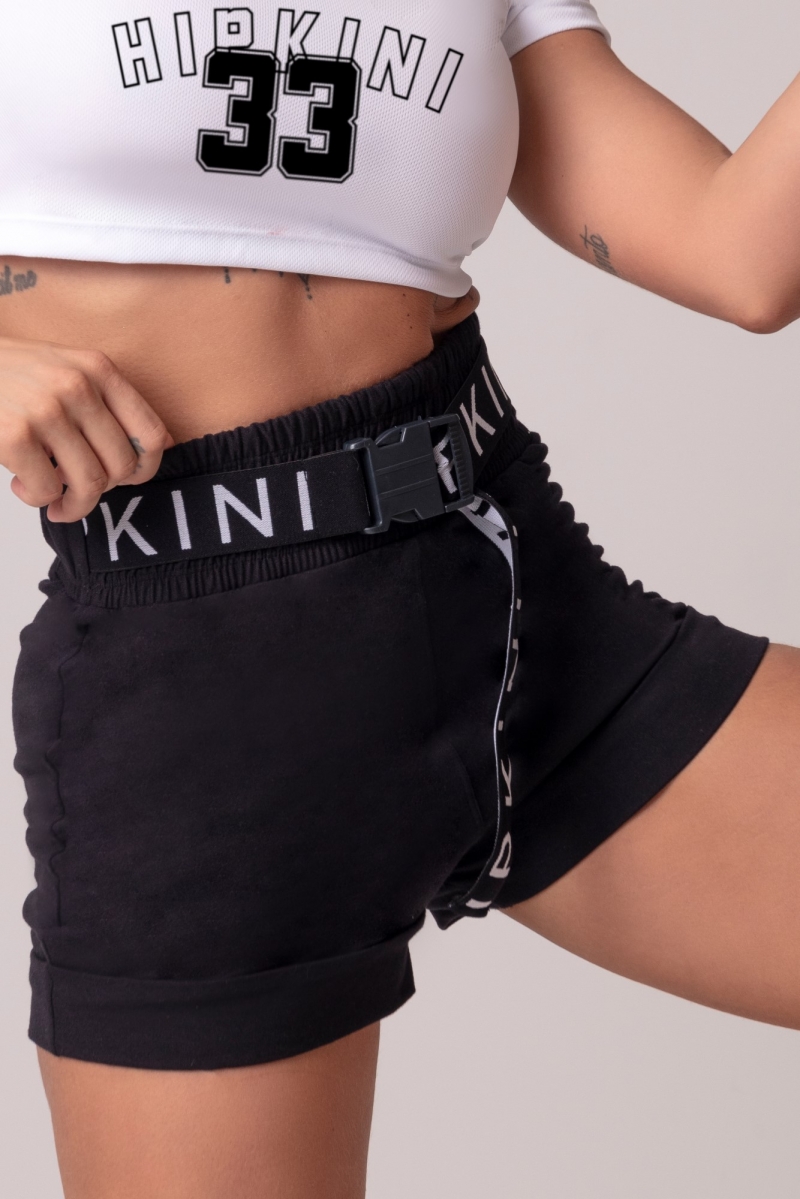 Hipkini - Shorts Luxury Fitness Moletom Preto - 3339711