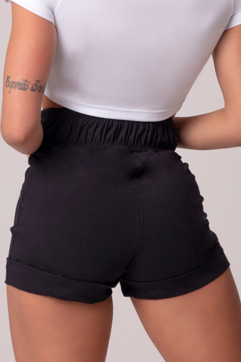 Hipkini - Shorts Luxury Fitness Moletom Preto - 3339711