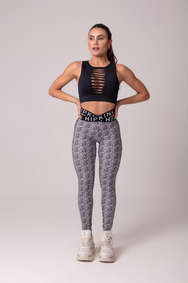 Hipkini - Luxury Fitness Zebra Print Leggings - 3339721