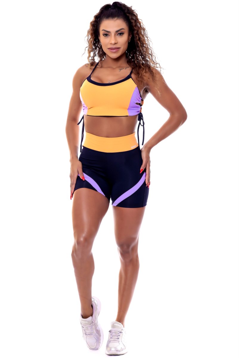 Garotafit - Conjunto Estocolmo Laranja - SCJ57O