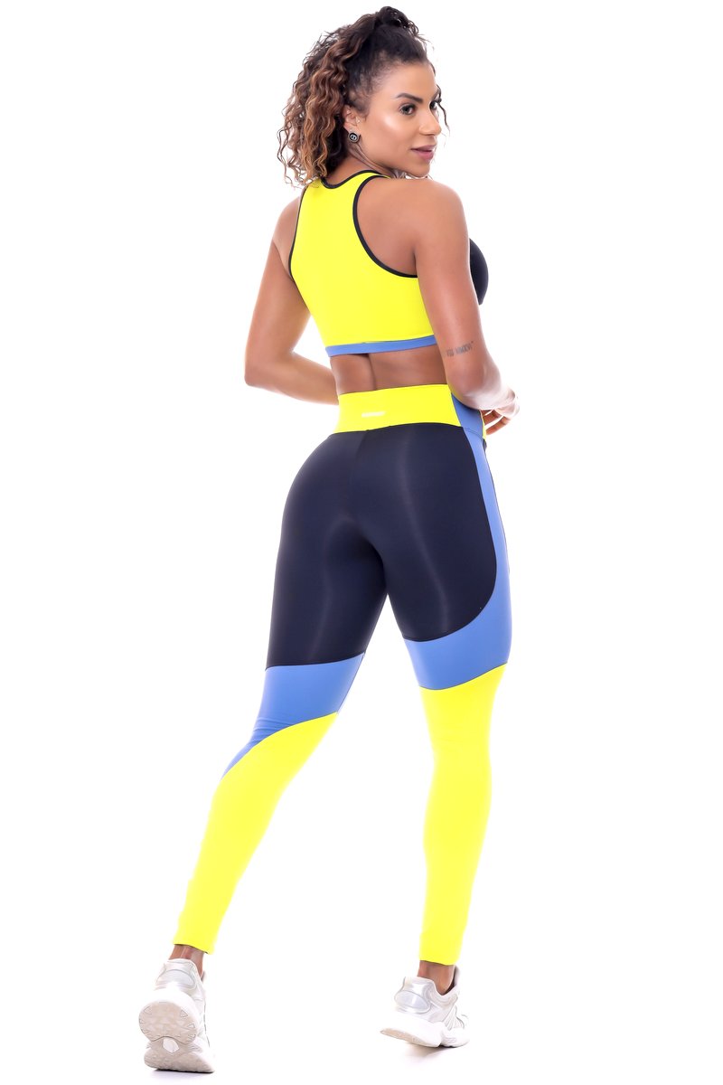 Garotafit - Fitness Set Top and Pants Sierra Leone Verde - FCS270H