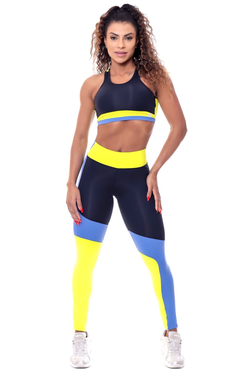 Garotafit - Fitness Set Top and Pants Sierra Leone Verde - FCS270H