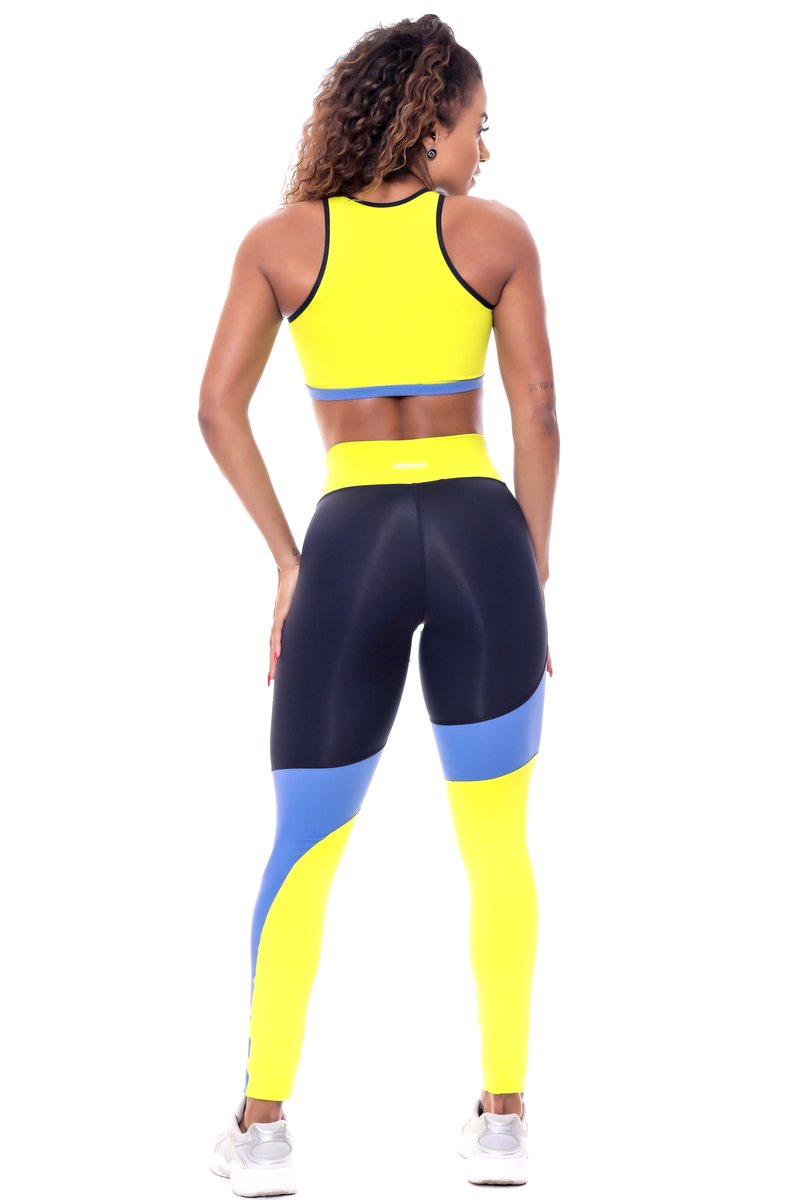 Garotafit - Fitness Set Top and Pants Sierra Leone Verde - FCS270H