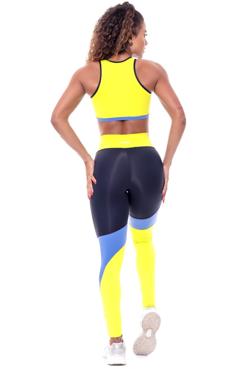 Garotafit - Fitness Set Top and Pants Sierra Leone Verde - FCS270H