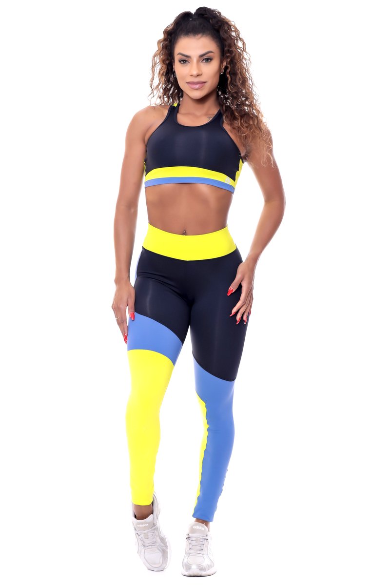 Garotafit - Fitness Set Top and Pants Sierra Leone Verde - FCS270H