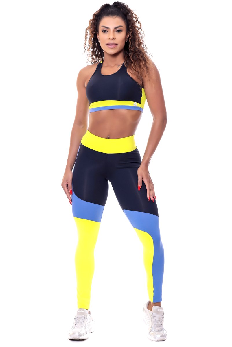 Garotafit - Fitness Set Top and Pants Sierra Leone Verde - FCS270H