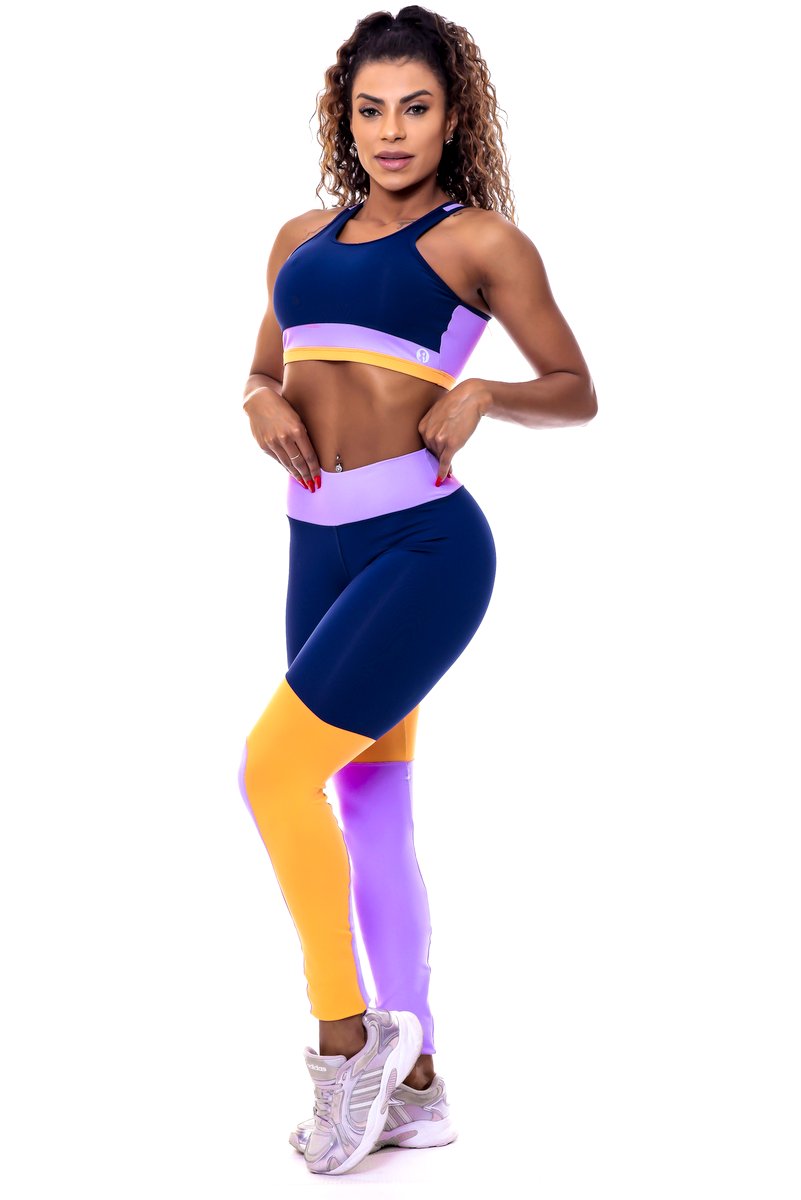 Garotafit - Fitness Set Top and Pants Sierra Leone Lilas - FCS270PL