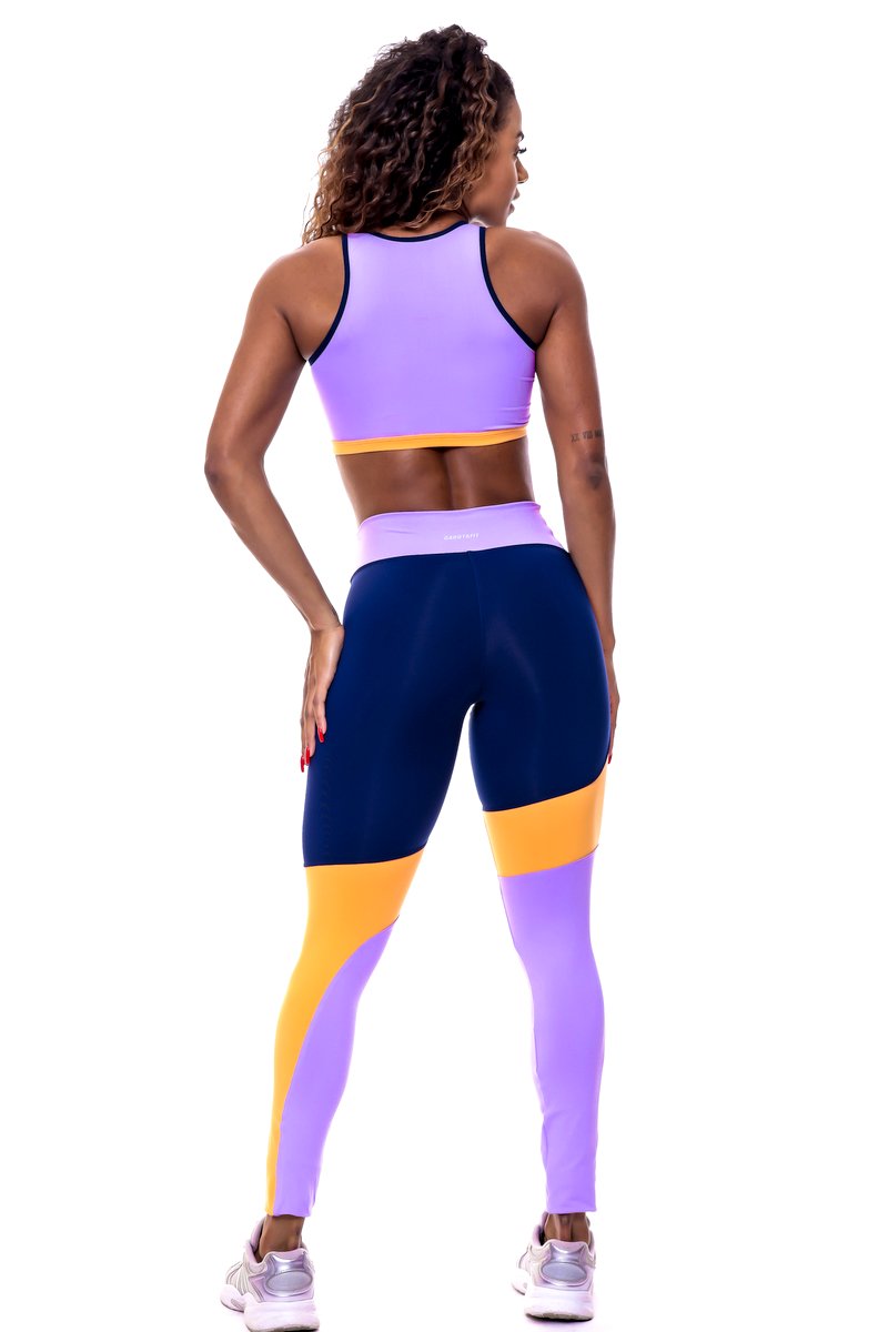 Garotafit - Fitness Set Top and Pants Sierra Leone Lilas - FCS270PL