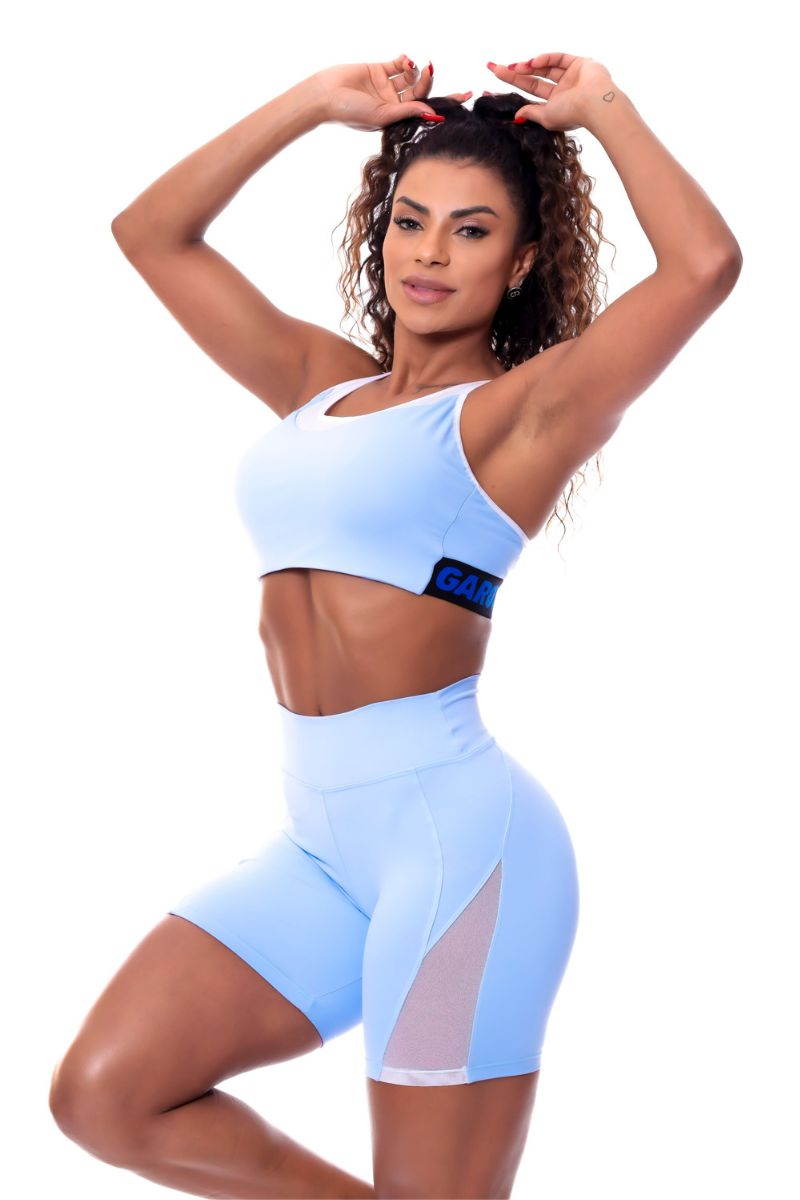 Garotafit - Fitness Set Top and Pants Sri Blue Bebe - SCJ56LI