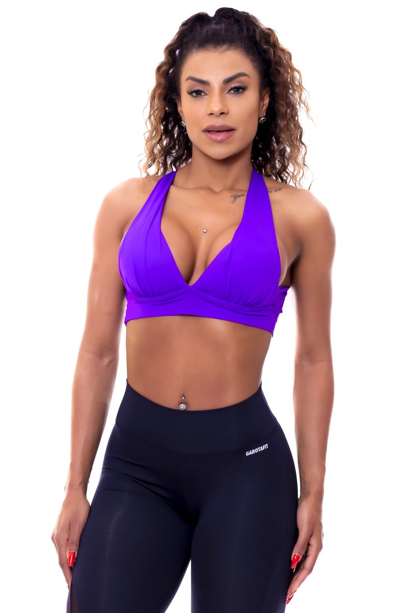 Garotafit - Top com Bojo Roxo - TOB09PG