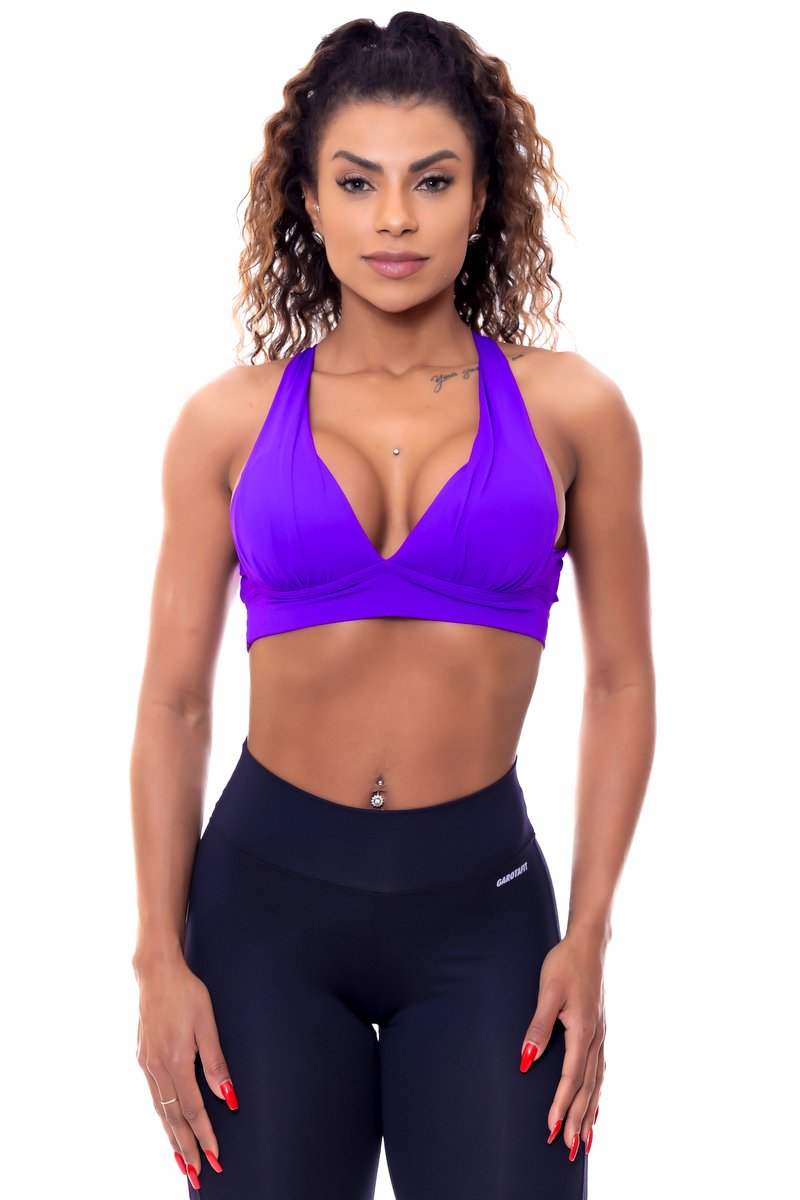 Garotafit - Top com Bojo Roxo - TOB09PG