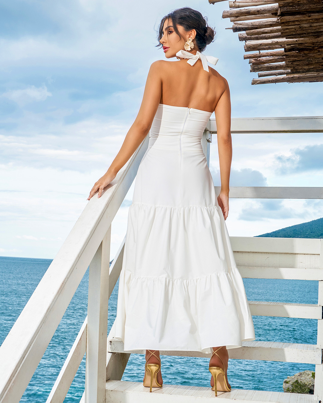 Dot Clothing - Dress Dot Clothing Midi White - 1458OFF