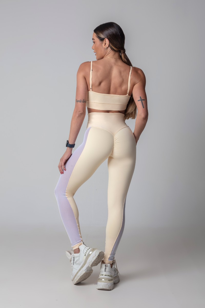 Hipkini - Legging Blogger Fitness Beige with tulle - 3339731