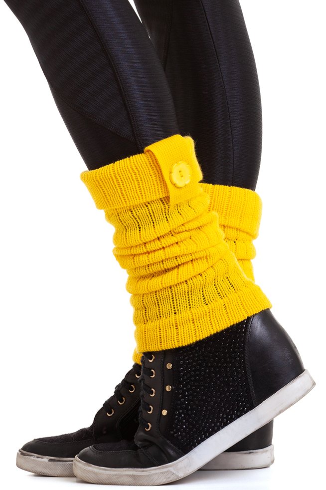 Garotafit - Fitness Gaiter of Yellow Wool - POL01I