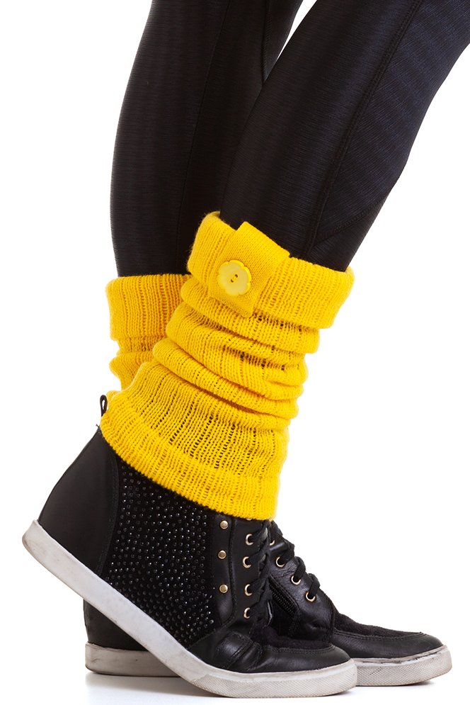 Garotafit - Fitness Gaiter of Yellow Wool - POL01I