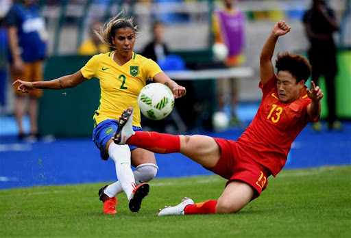 東京オリンピック　サッカー 女子予選リーグ - 中国 対 ブラジル  の画像