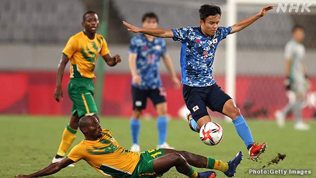 東京オリンピック　サッカー 男子予選リーグ - 日本 対 南アフリカの画像