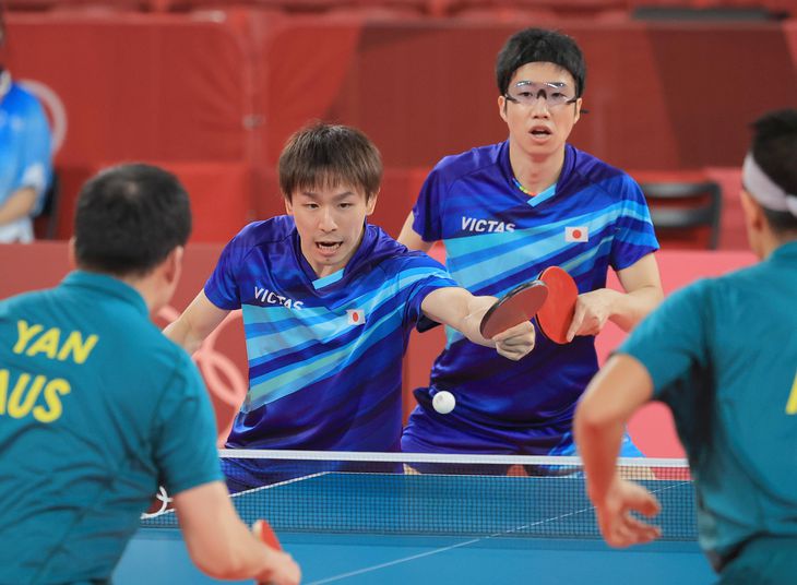 東京オリンピック　卓球 男子団体 1回戦 - 日本 対 オーストラリアの画像
