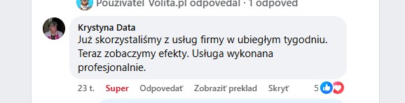 Opinia klienta VOLITA