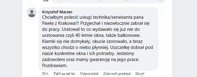 Opinia klienta VOLITA