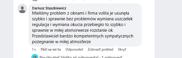 Opinia klienta VOLITA