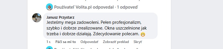 Opinia klienta VOLITA
