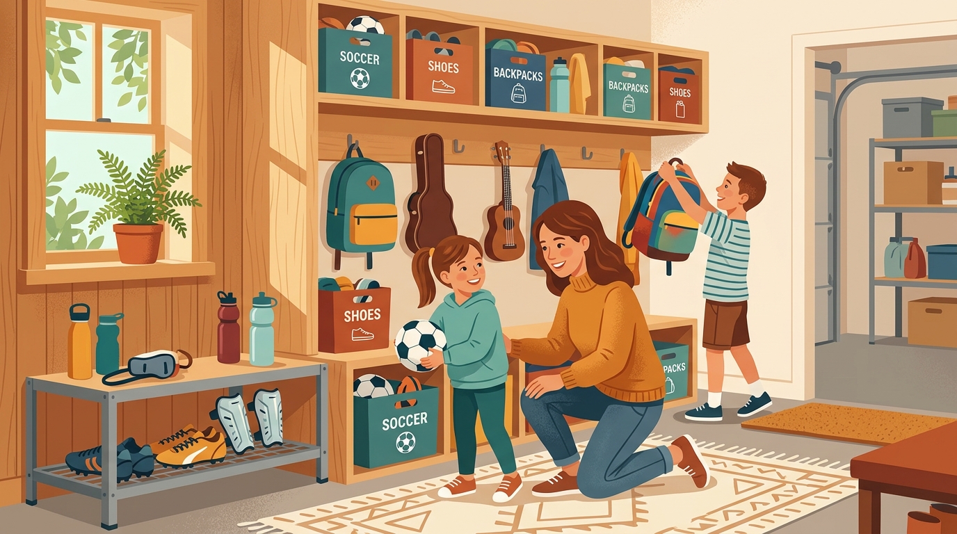 How to Keep Shared Kids' Gear Organized at Home