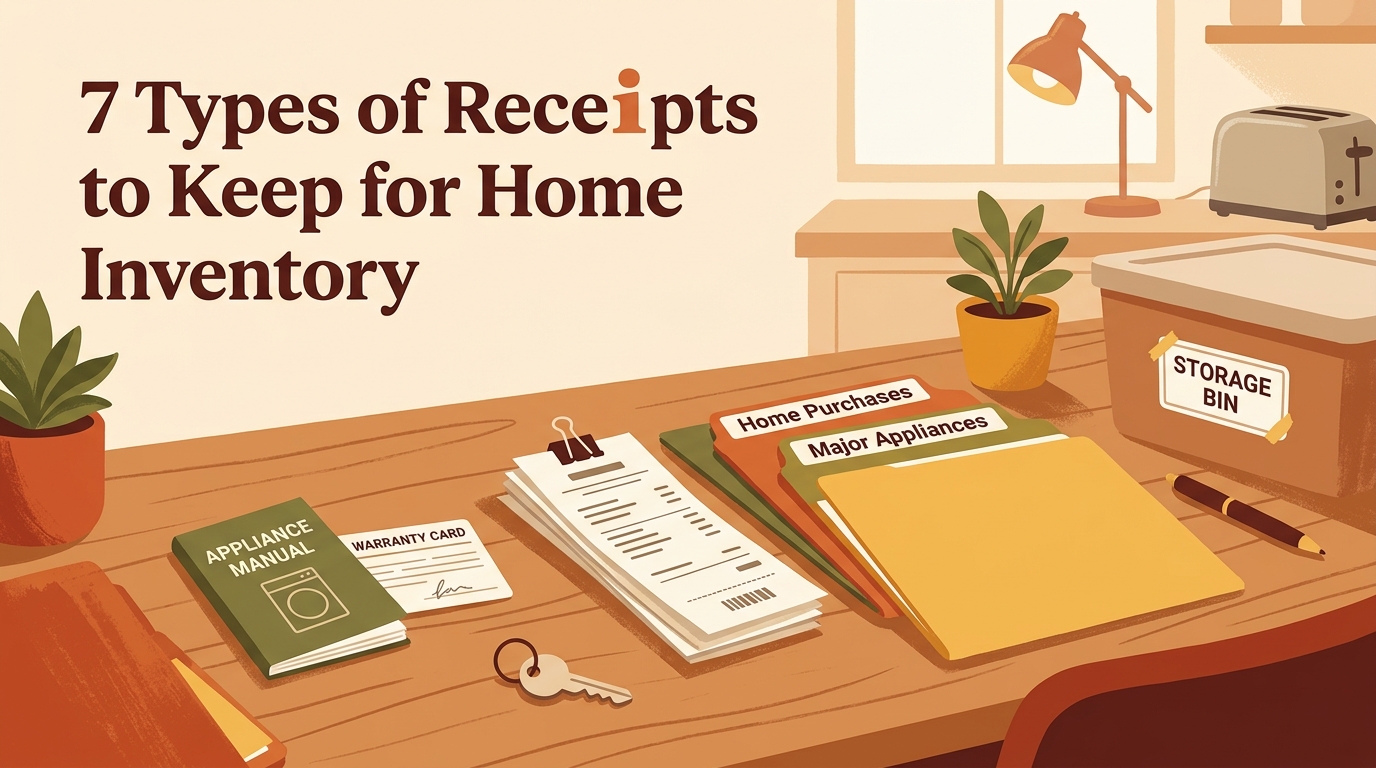 7 Types of Receipts to Keep for Home Inventory