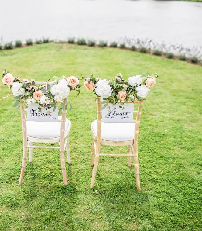Two chairs waiting on the lawn