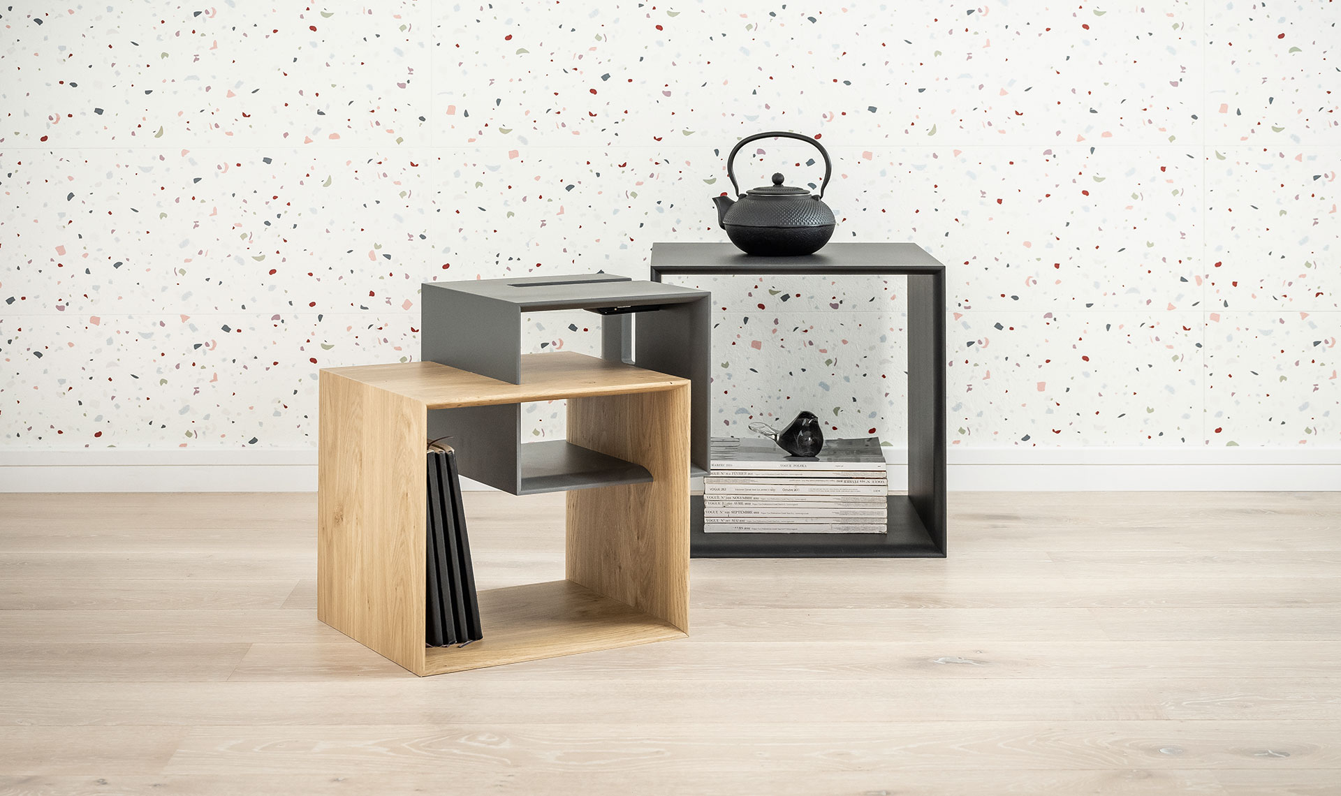 Mesa de centro cubo Ribbon arreglo