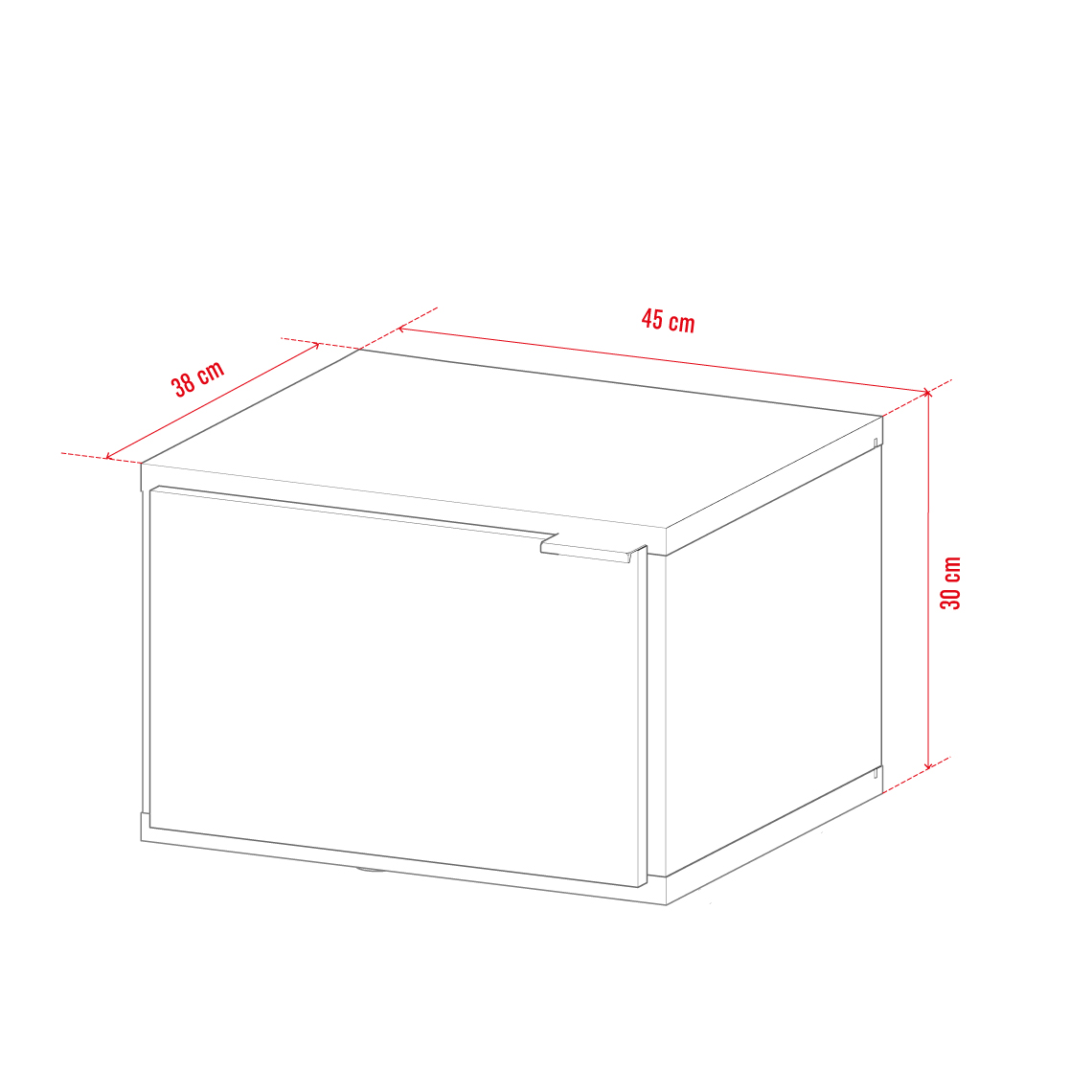 Table de chevet avec porte Simple