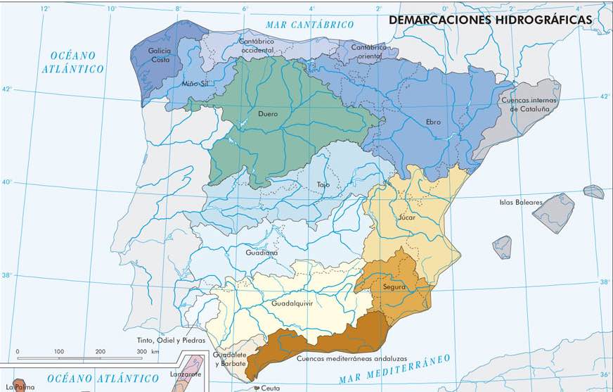 Mapa de Ríos de España