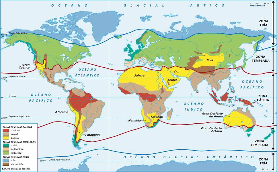 climas y zonas climáticas