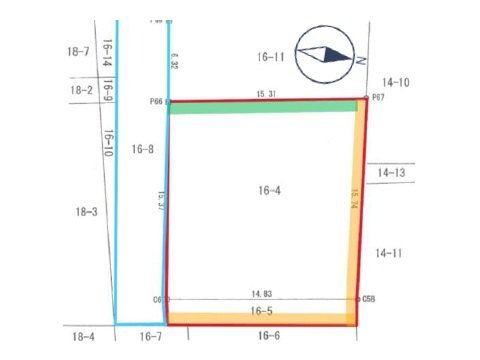 建築条件無し土地約79坪、現況更地です。