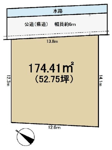 建築条件無し土地約52坪です。日当たり・通風良好です。