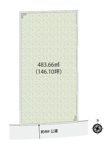 間口約15mのプランのしやすい整形地になります。