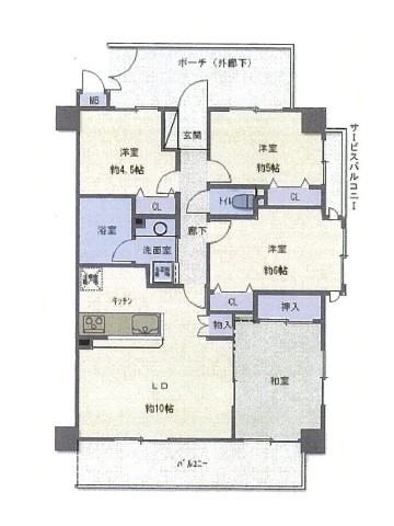 5階南東角住戸、ゆとりある4LDKです。ペット相談可能です。