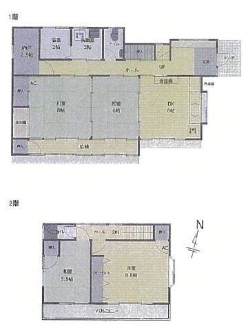 広縁のある4SDK、高台につき陽当たり良好、庭から相模湾が望めます。