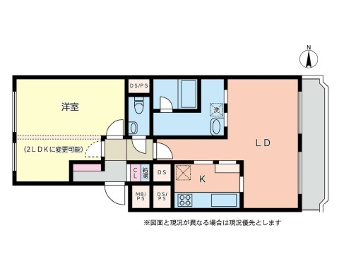 3階部分東向き1LDKです。2LDKに変更可能です。