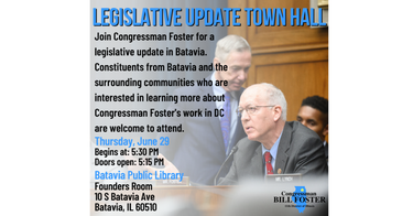 Town Hall with Congressman Bill Foster