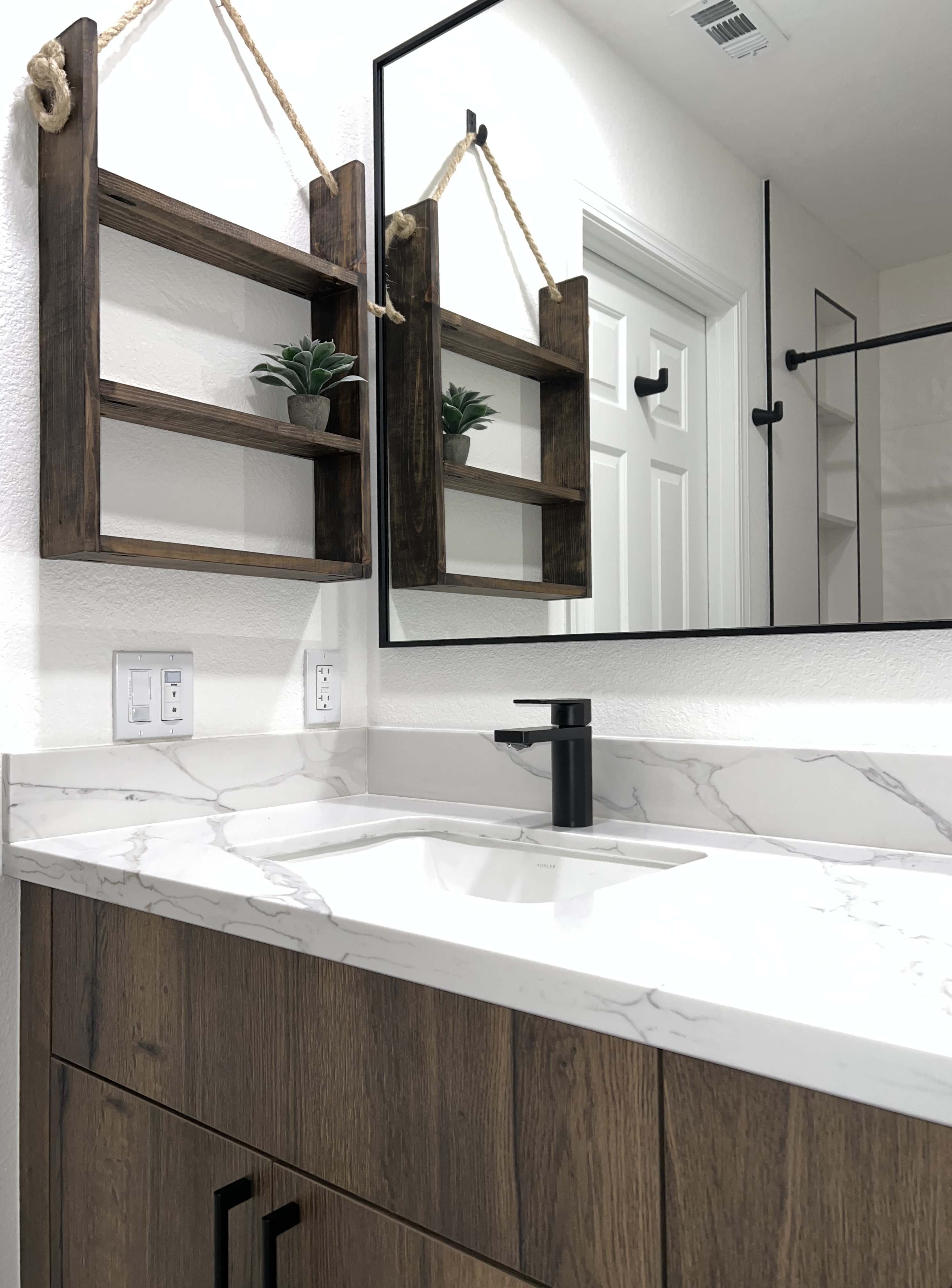 Vanity replacement and tile work