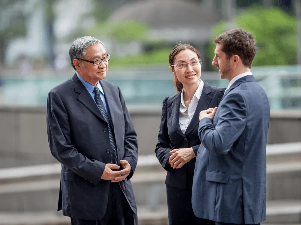 Professional interpreter in business meeting