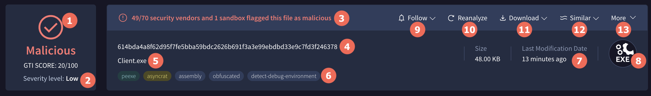 File Reports summary