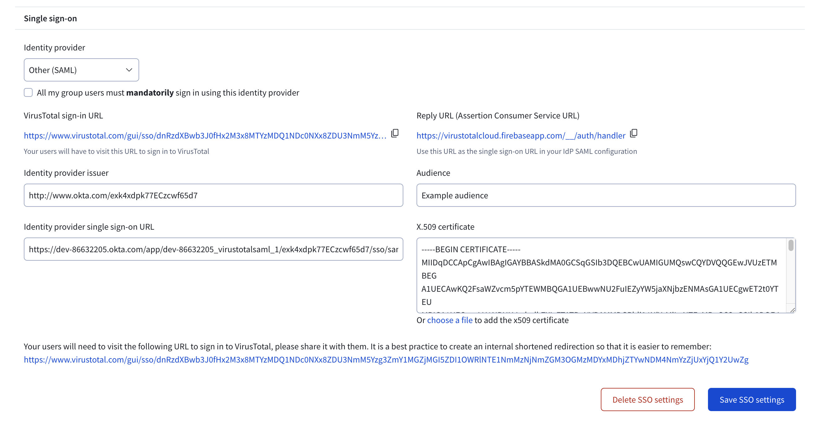 Okta VT group settings