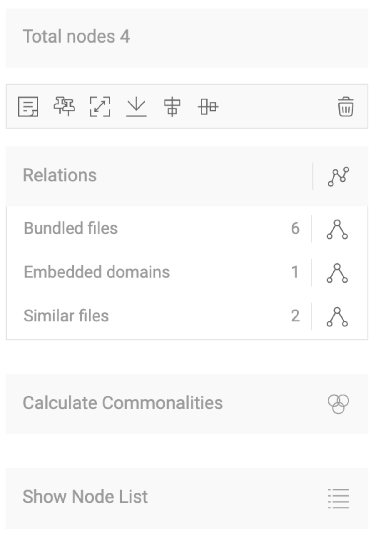 VTGraph mutiple nodes menu