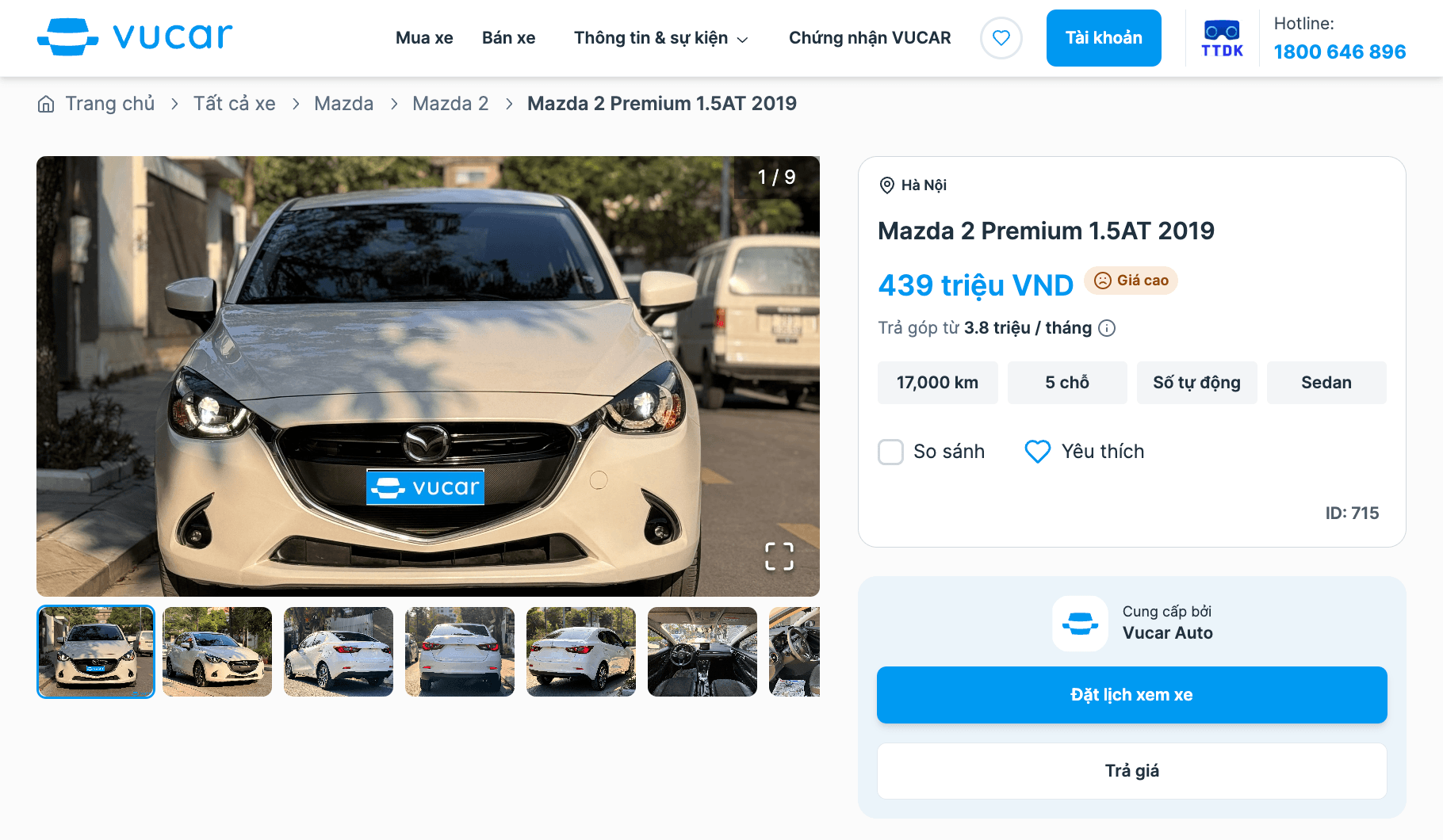 Mazda 2 Premium 1.5AT 2019 cũ